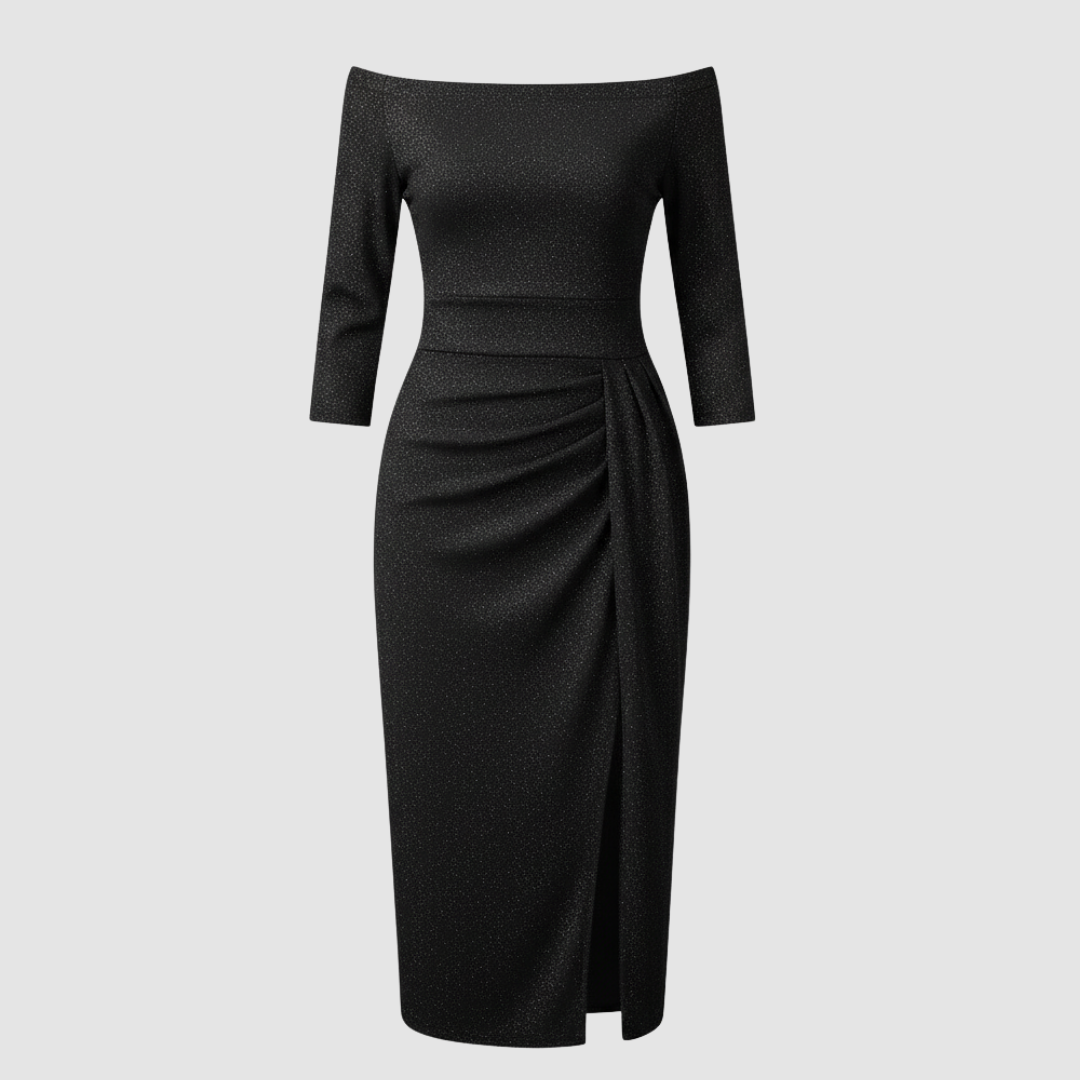Abito Midi Donna con Spalle Scoperte