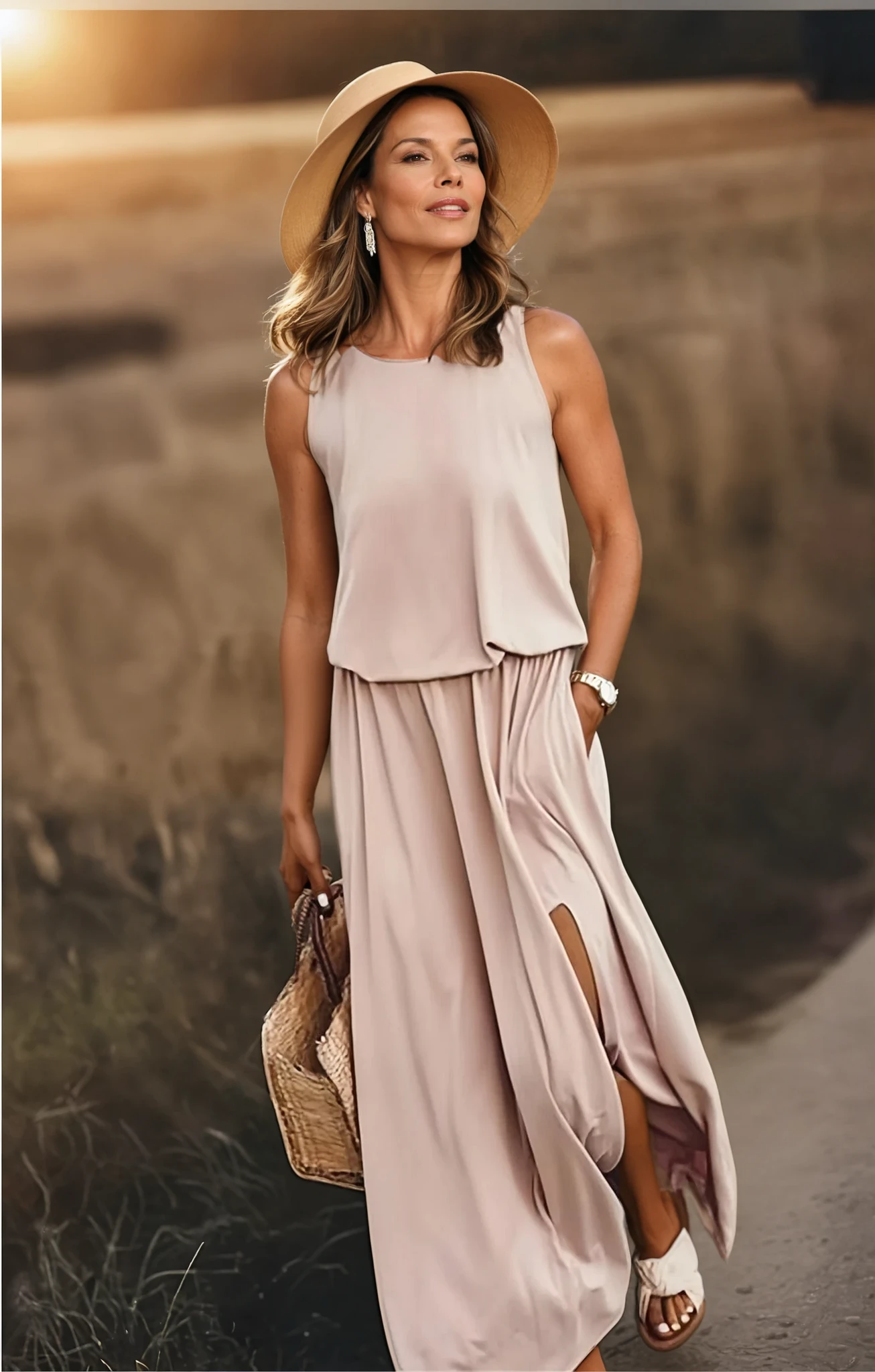 Abito Estivo Donna Smanicato con Spacco