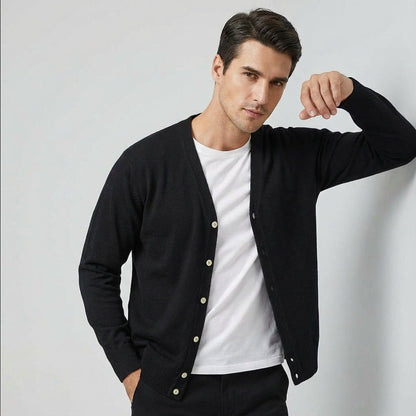 Cardigan Uomo Maglia con Apertura Frontale