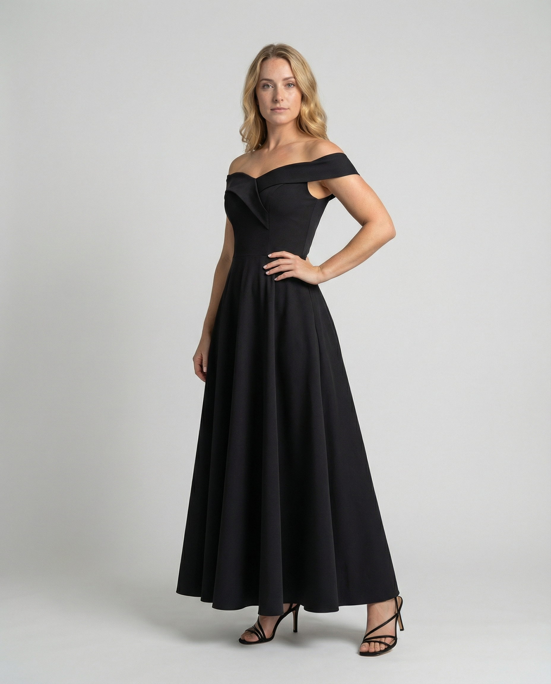 Abito Donna Elegante Scollo Bardot - Brentozzi