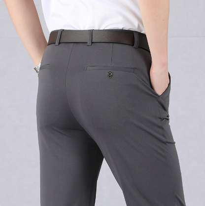 Pantaloni Uomo Stretch Vestibilità Classica Lunghezza Regolare