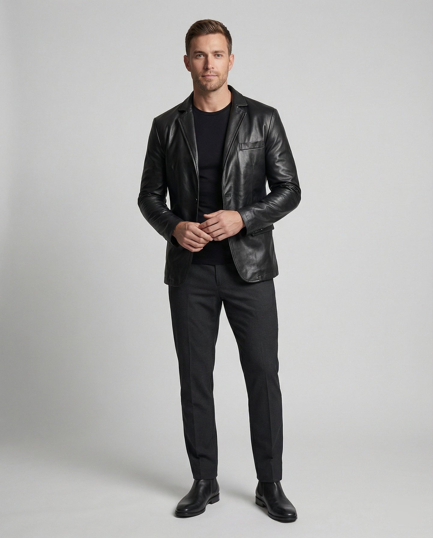 Blazer Uomo in Ecopelle Stile Moderno