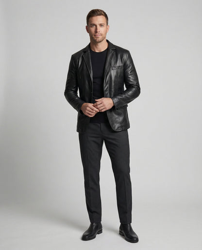 Blazer Uomo in Ecopelle Stile Moderno