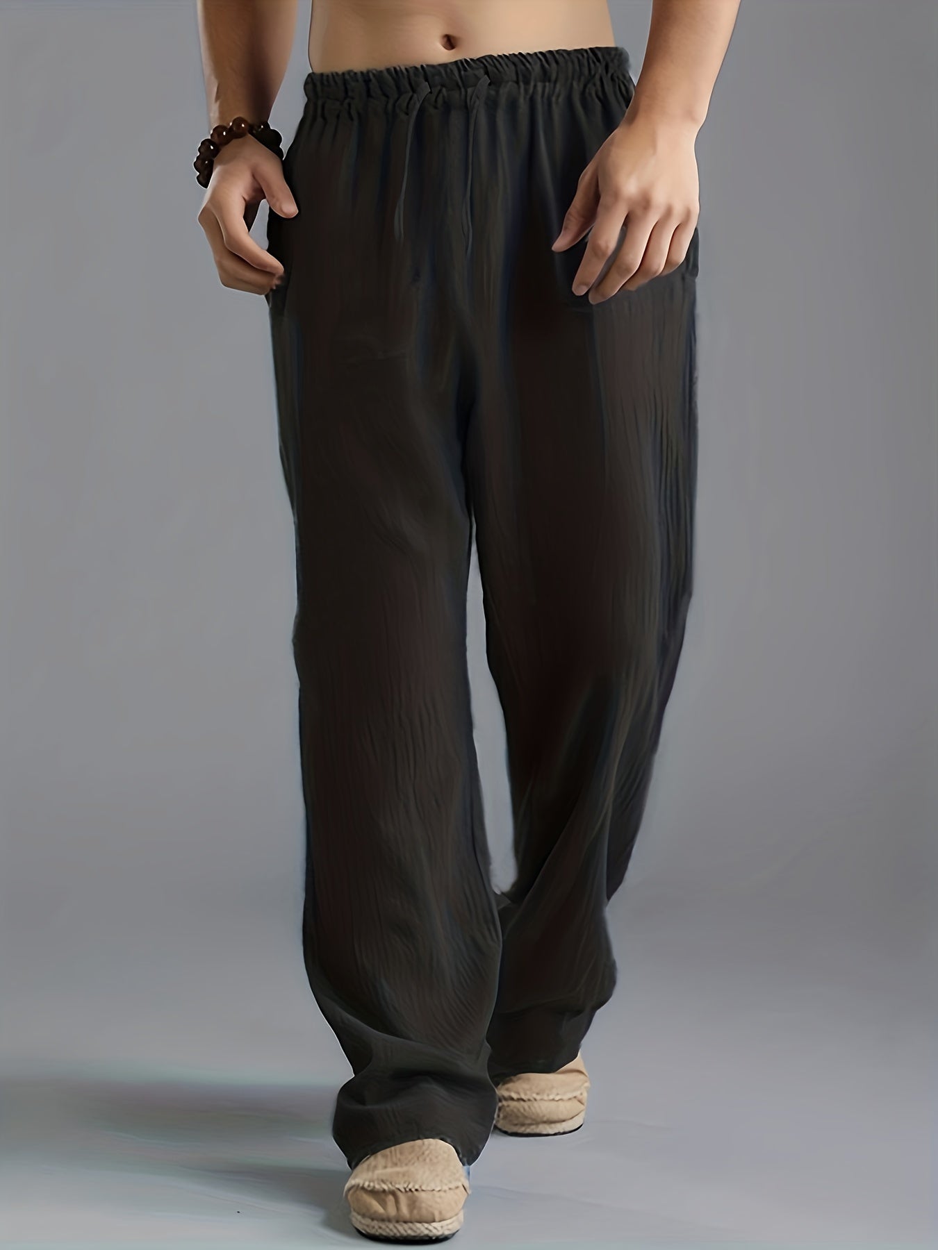 Pantaloni Lino Uomo Comfort Vestibilità Lunga - Brentozzi