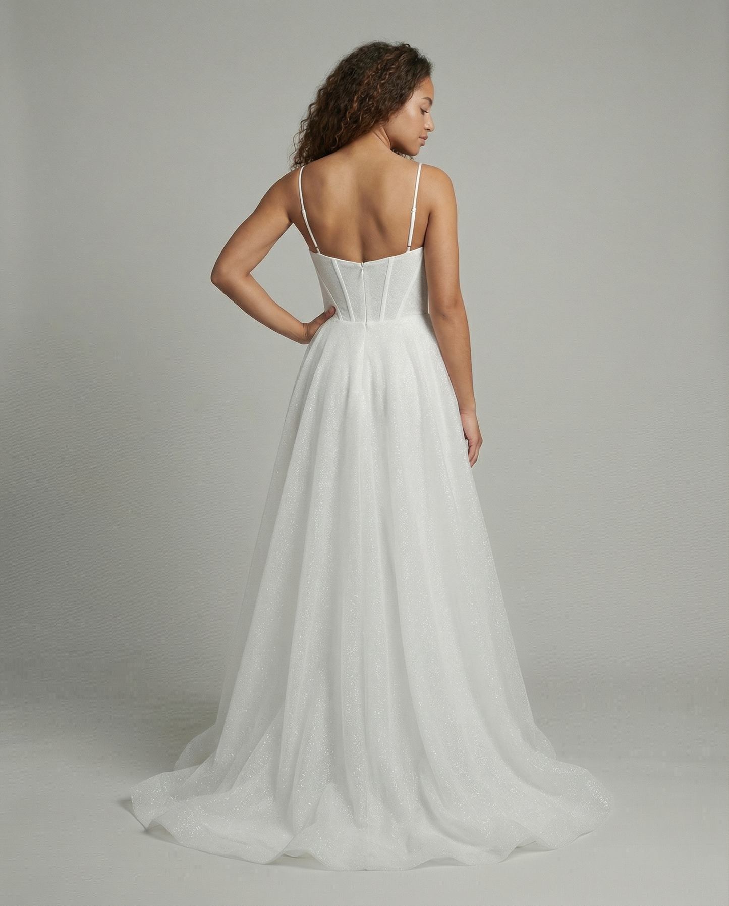 Abito da Sera Donna con Paillettes Scollo Classico
