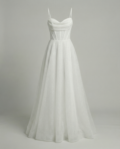 Abito da Sera Donna con Paillettes Scollo Classico