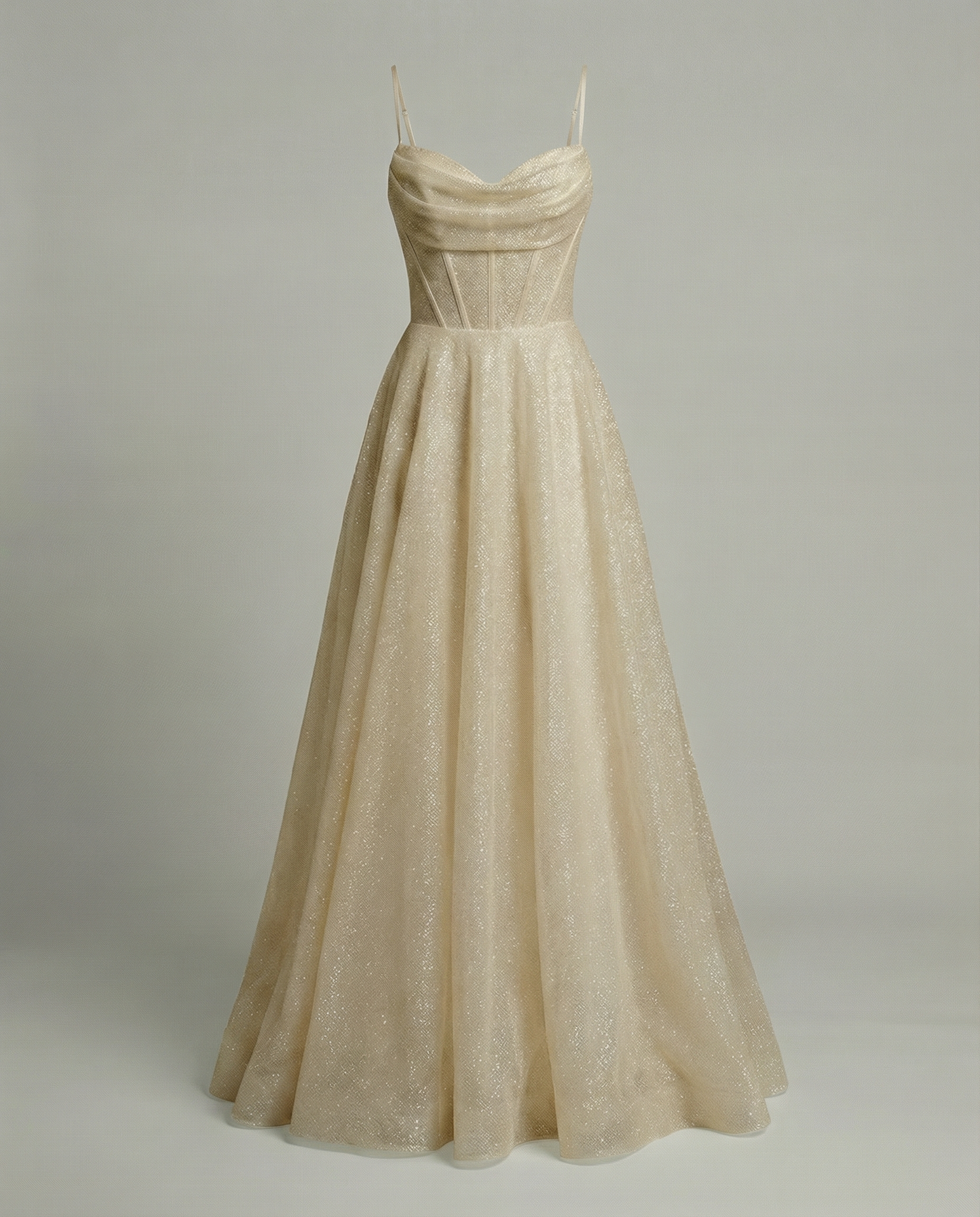 Abito da Sera Donna con Paillettes Scollo Classico