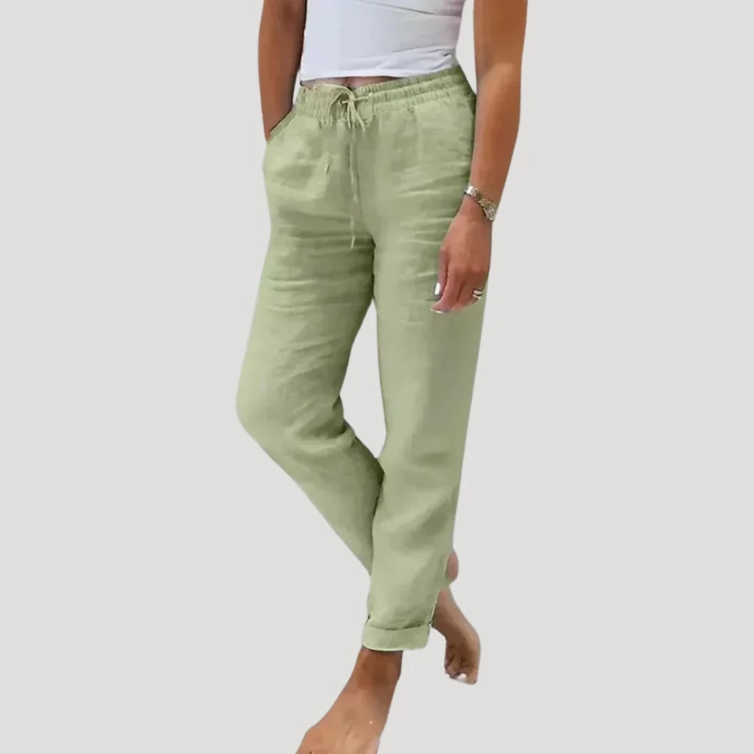 Pantaloni Estivi Donna Tasche Gamba Dritta - Brentozzi