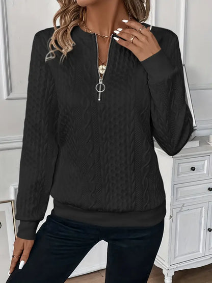Maglione Donna con Zip Tessuto Morbido Stagionale