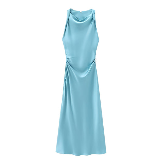 Abito Midi Donna Elegante Scollo Halter - Brentozzi