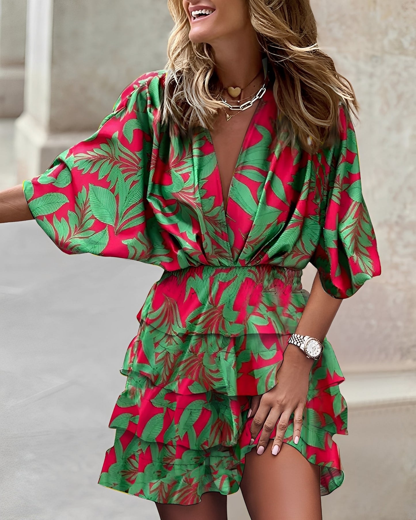 Abito Mini Donna Stile Irregolare Elegante
