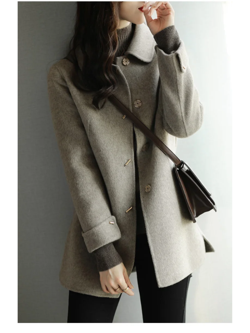Trenchcoat Classico Donna in Tessuto Leggero Colletto a Punta