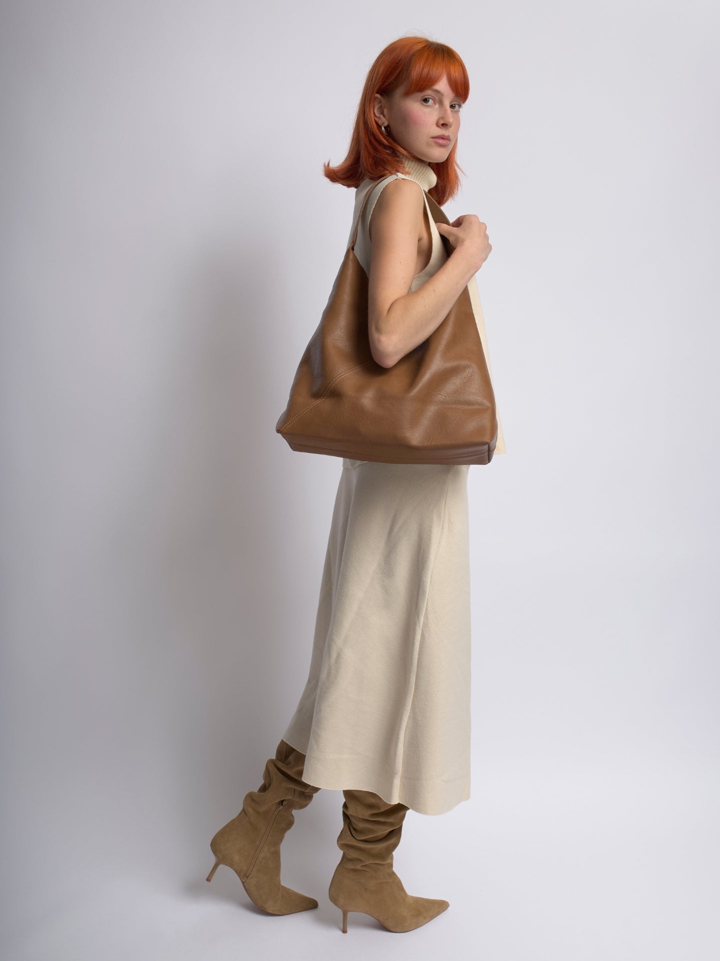 Borsa a Spalla Donna in Pelle Vegana Capiente e Sostenibile