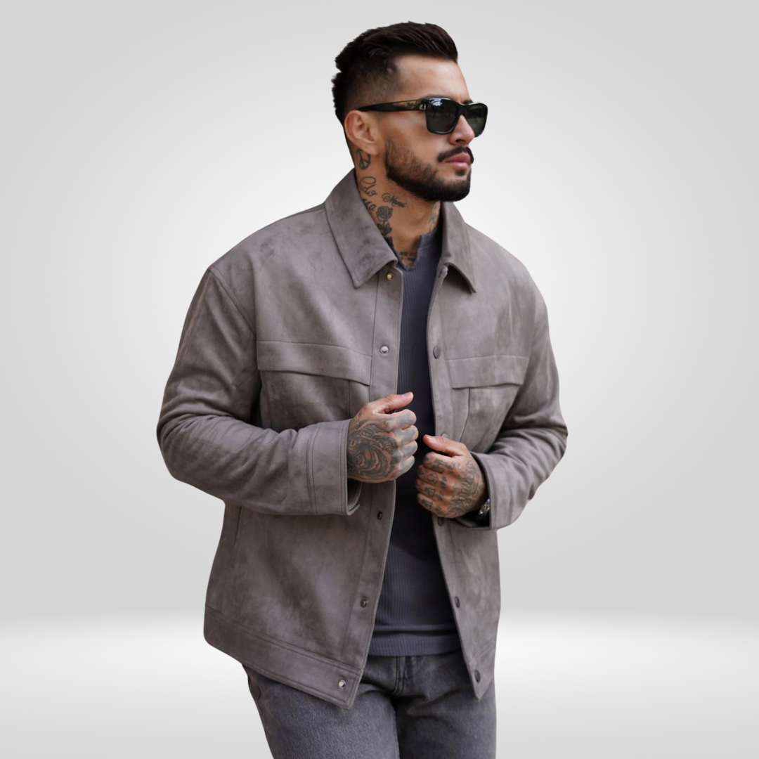 Giacca Utility Uomo Tessuto Tecnico Strutturato Regular Fit - Brentozzi