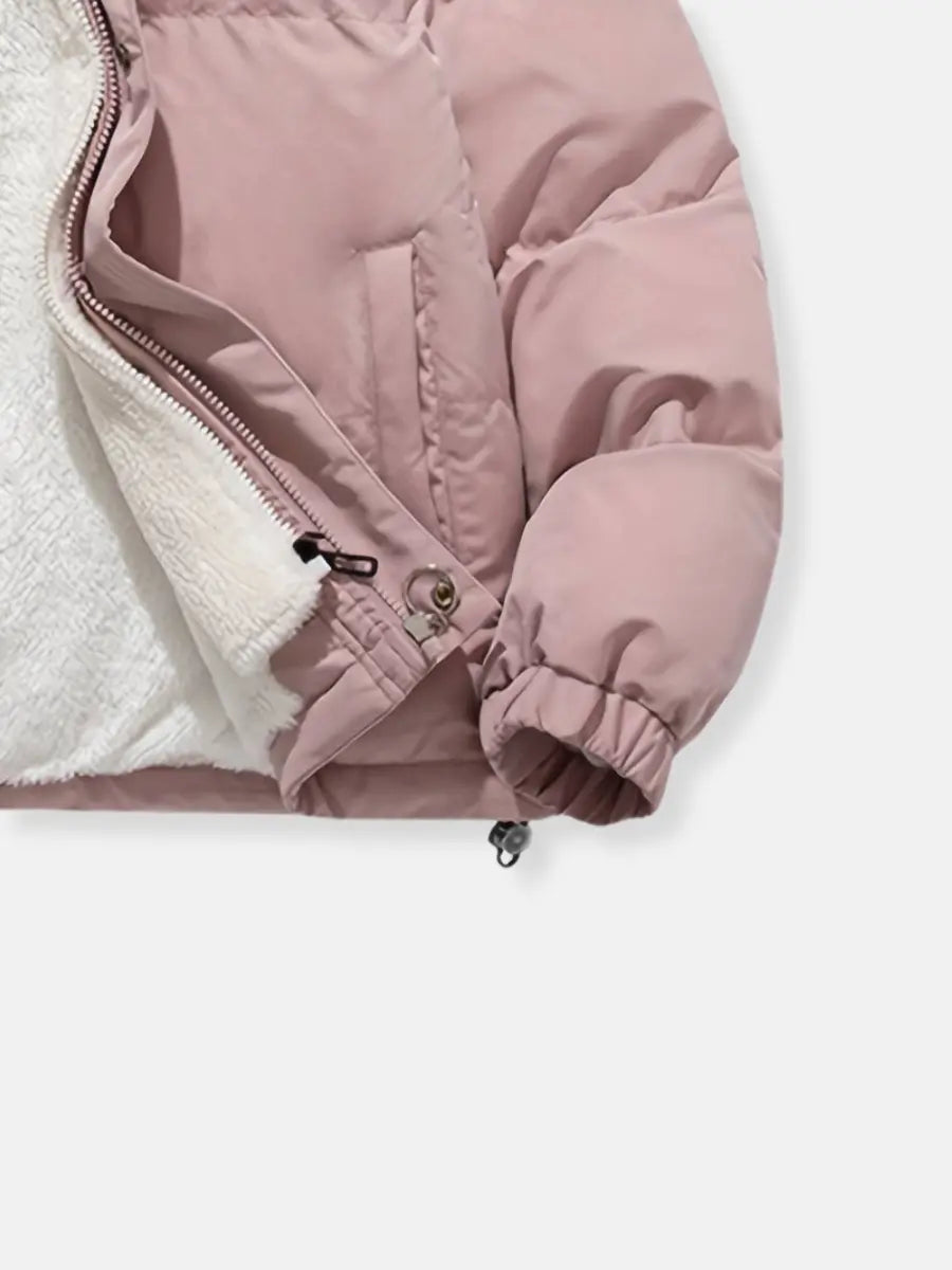 Giacca Uomo Imbottita Piuma con Chiusura Zip Calda