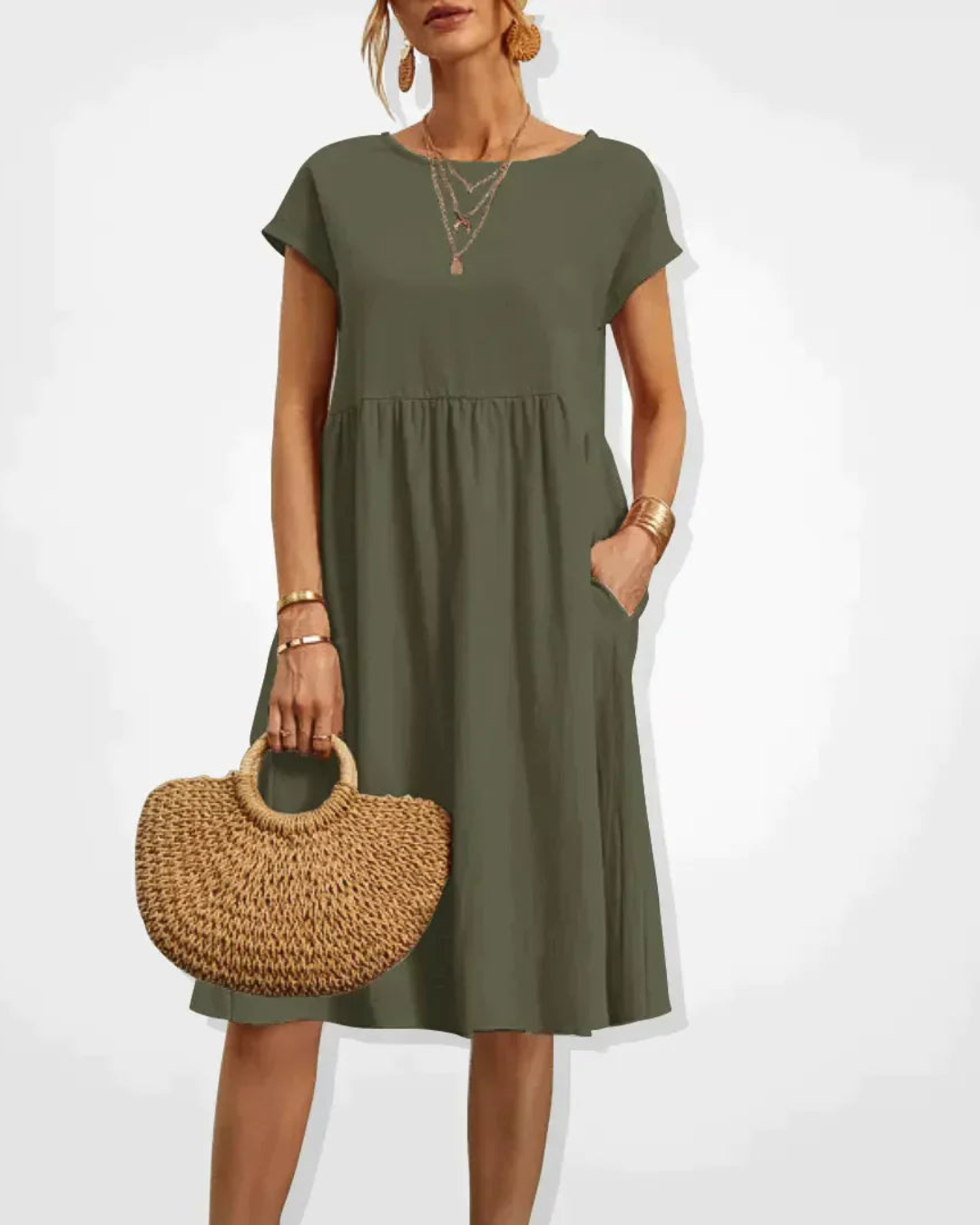 Abito Midi Donna Estivo Stile Italiano