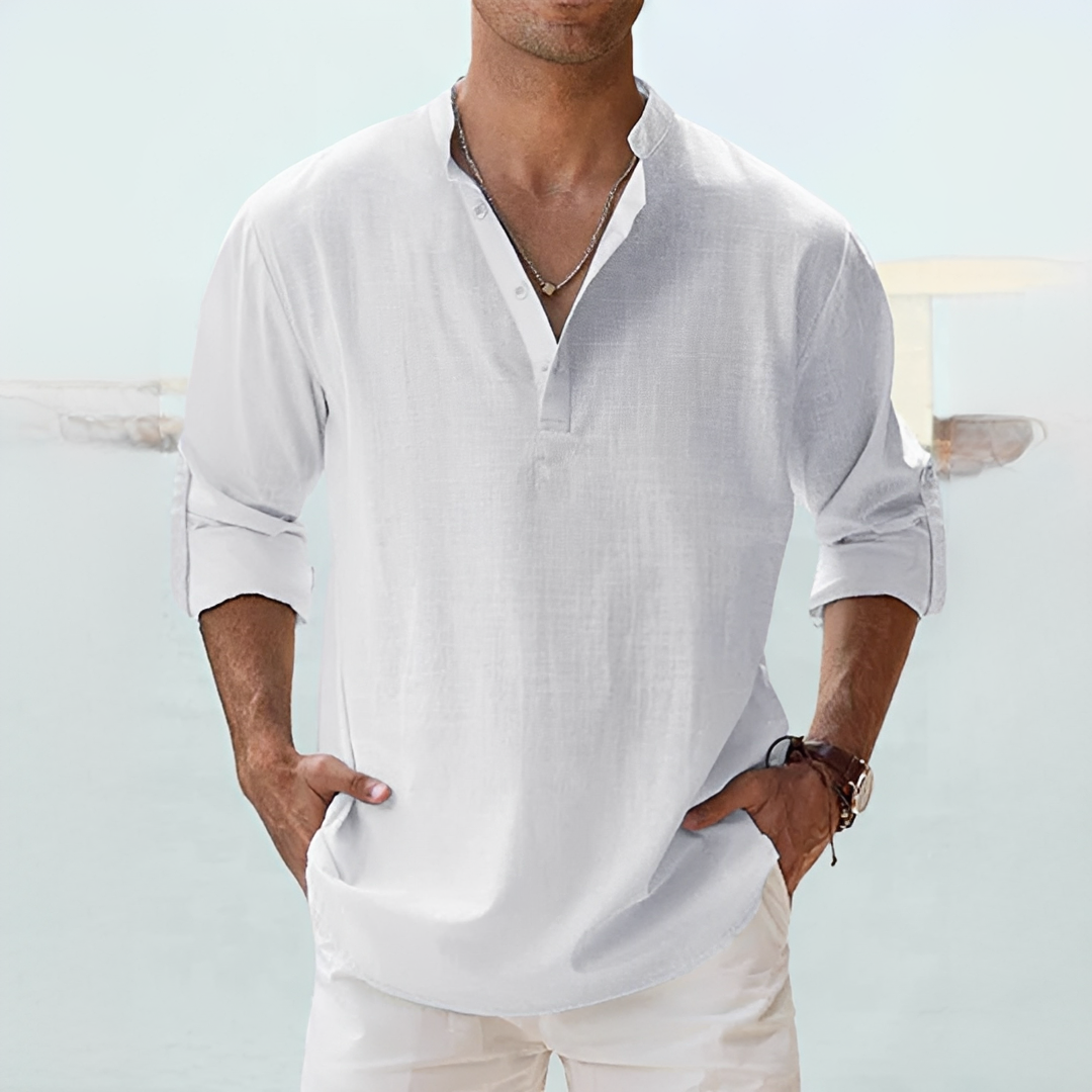 Camicia Uomo Estiva Stile Elegante Manica Lunga