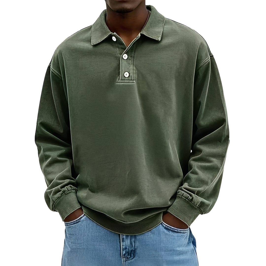 Polo Uomo Vintage Manica Lunga Classica