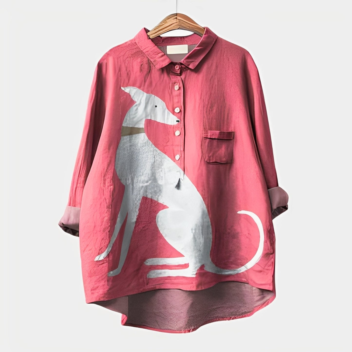 Blusa Donna Manica Lunga Stile Artistico