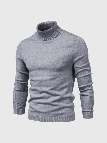 Maglione Uomo Collo Alto Morbido Vestibilità Regolare