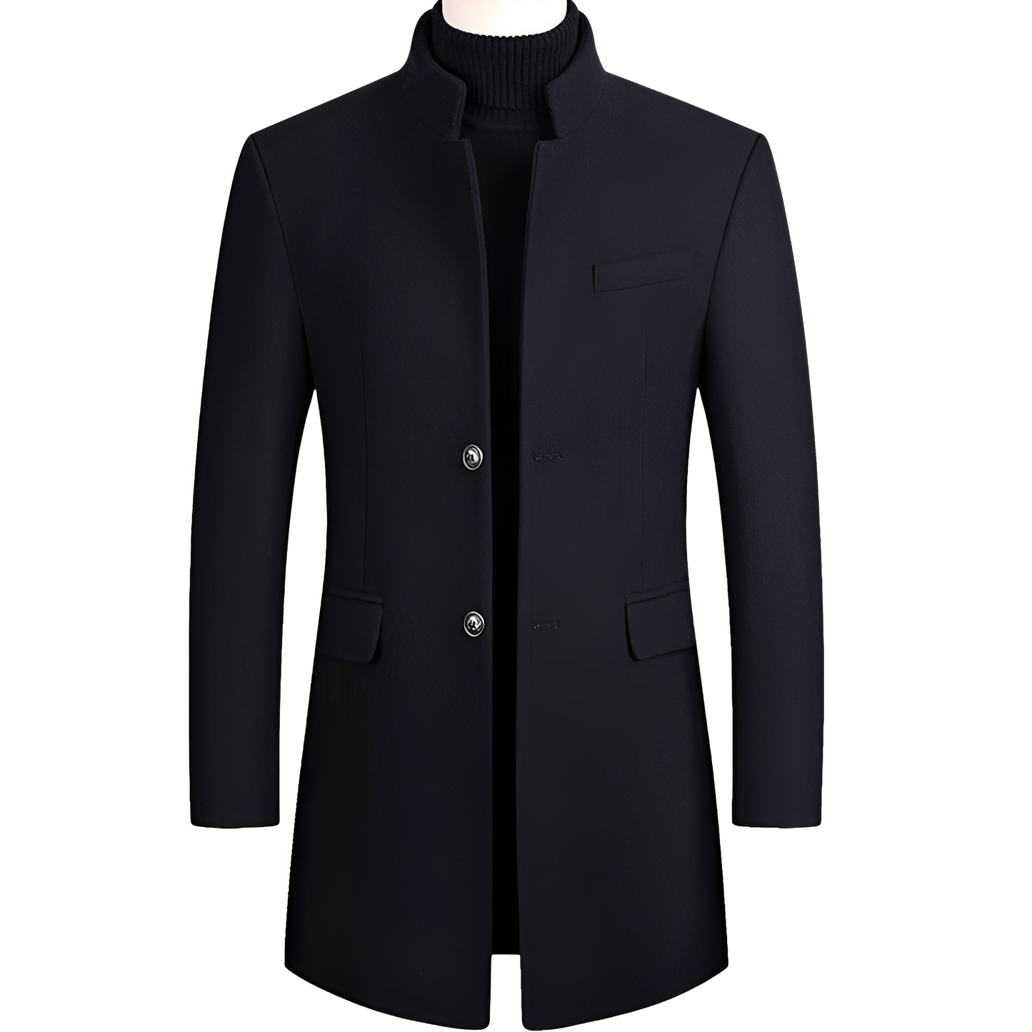 Cappotto Uomo con Colletto Alto Elegante