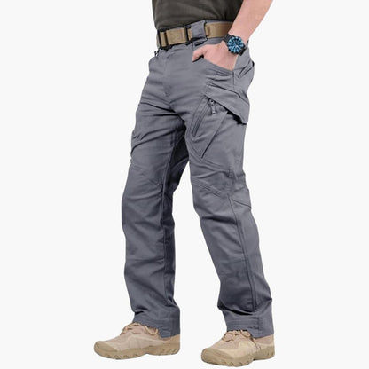 Pantaloni Cargo Uomo Tessuto Elasticizzato Lunghezza Completa