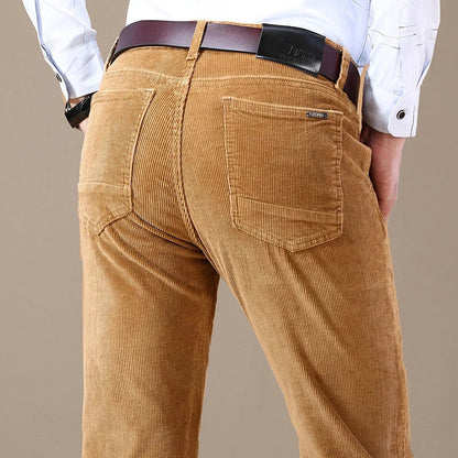 Pantaloni Uomo Taglio Dritto Apertura Frontale