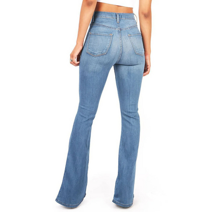 Jeans Donna Vita Alta Denim Flare Comfort