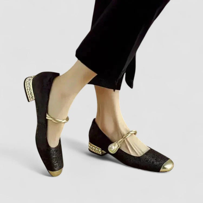 Scarpe Donna con Cinturino Tacco Basso