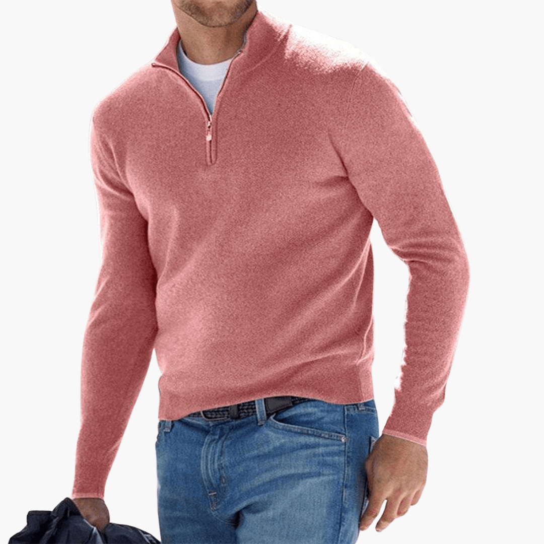 Maglione Uomo con Zip Stile Moderno