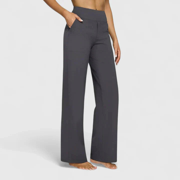Pantaloni Donna Ampi con Elastico in Vita Stretch
