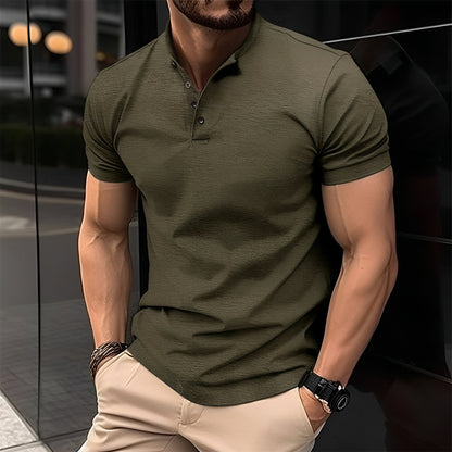 Polo Uomo Cotone Casual con Bottoni