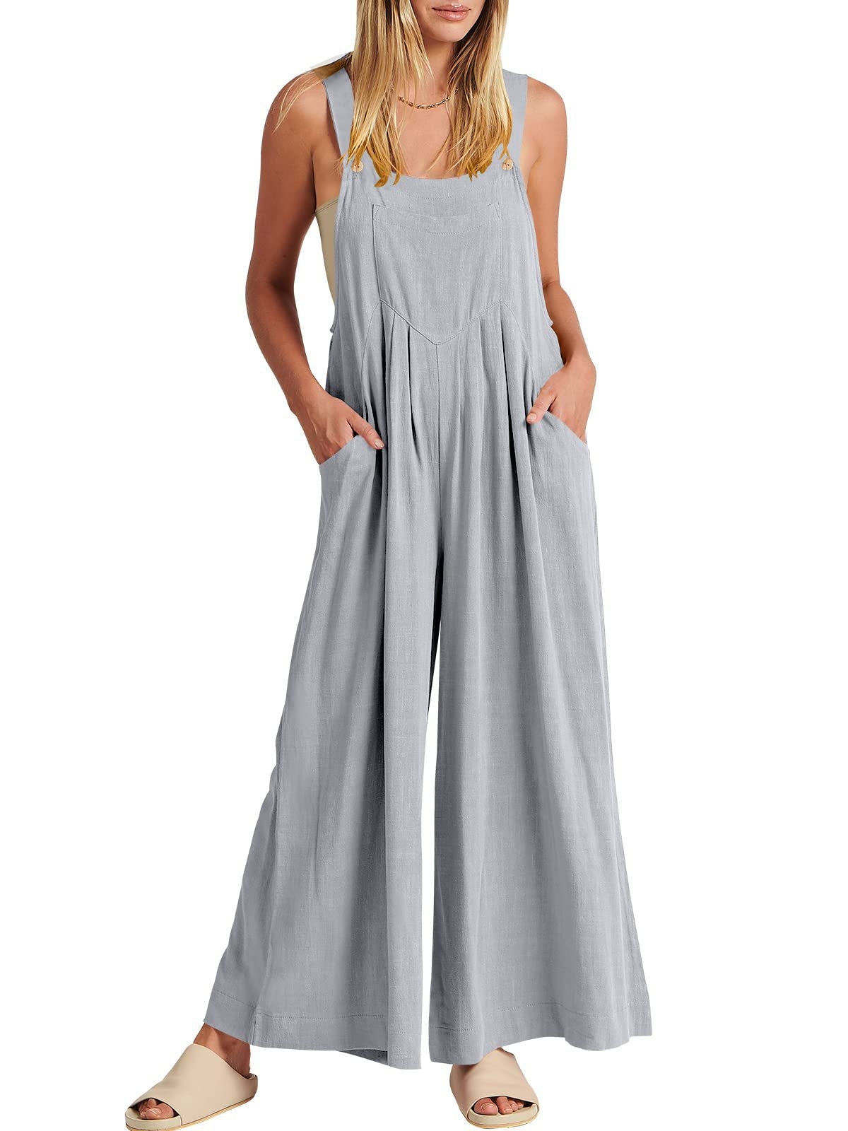 Tuta Donna Gamba Larga con Tasche