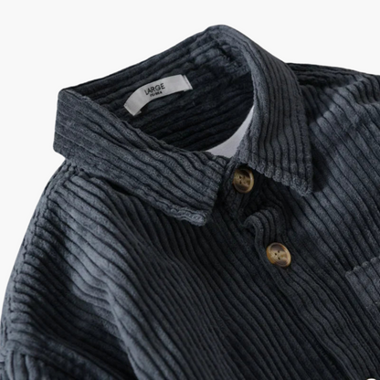 Camicia Uomo Taglie Forti Manica Lunga in Velluto