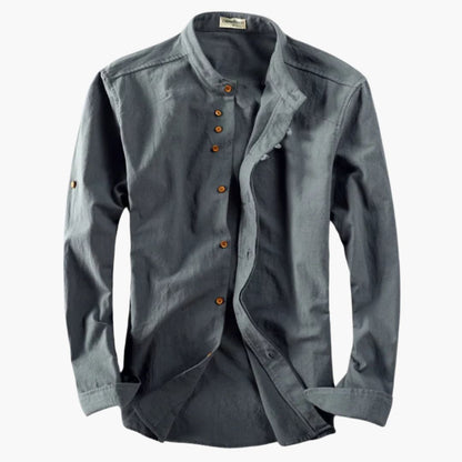 Camicia Uomo Collo Alto Manica Lunga