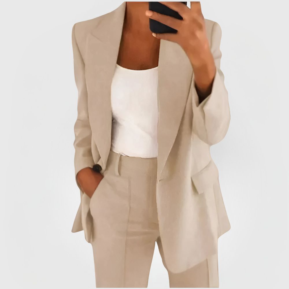 Completo Donna Blazer e Pantaloni Eleganti Slim Fit