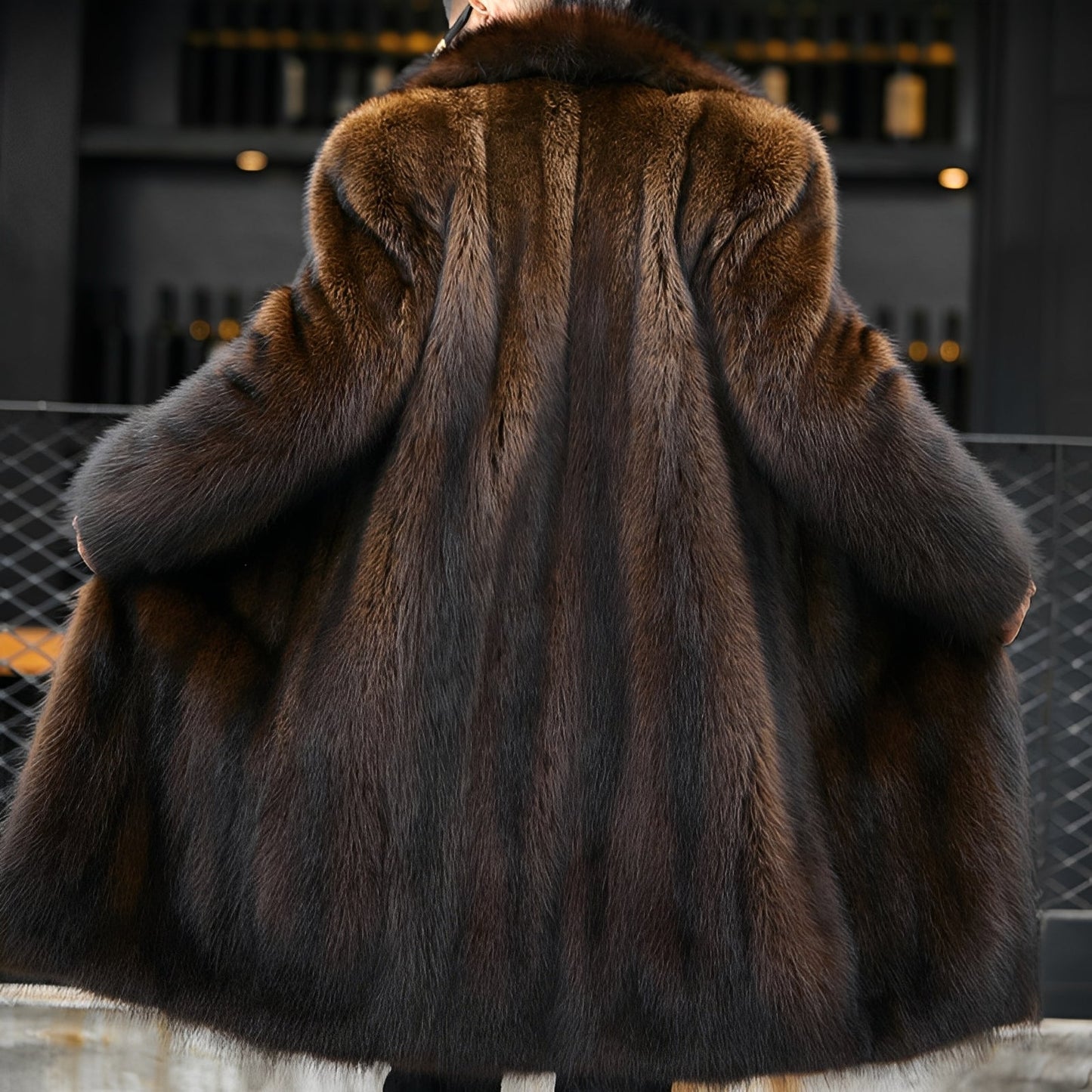 Cappotto Uomo Lungo in Pelliccia Classico