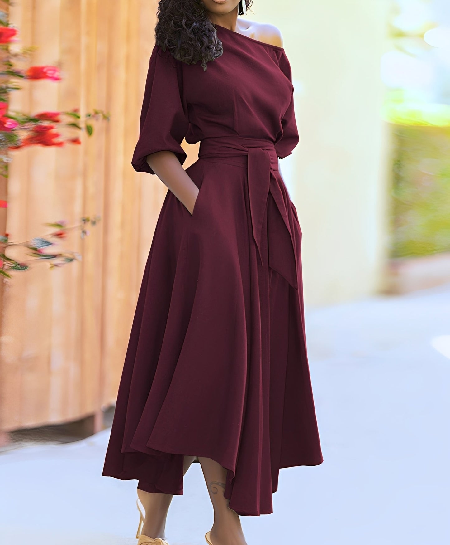 Abito Donna con Cintura Stile Elegante