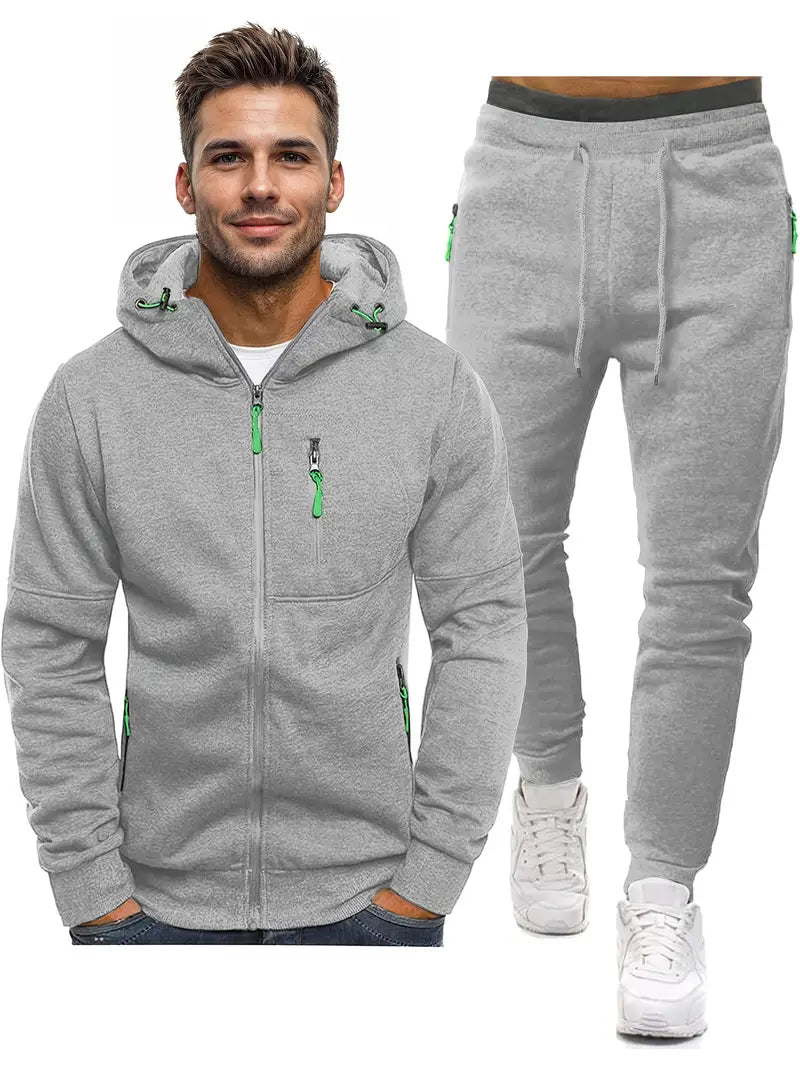 Tuta Sportiva Uomo Due Pezzi Felpa Manica Lunga e Pantaloni Jogging