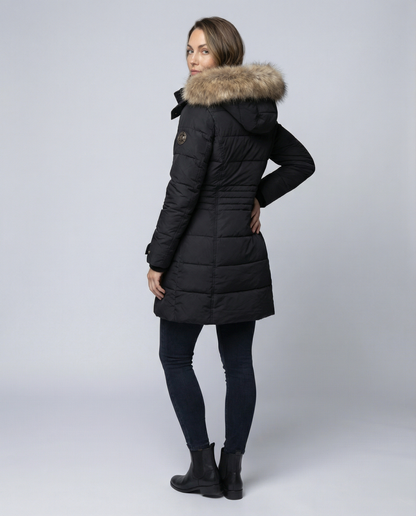 Parka Donna Imbottito Caldo Cappuccio Regolare