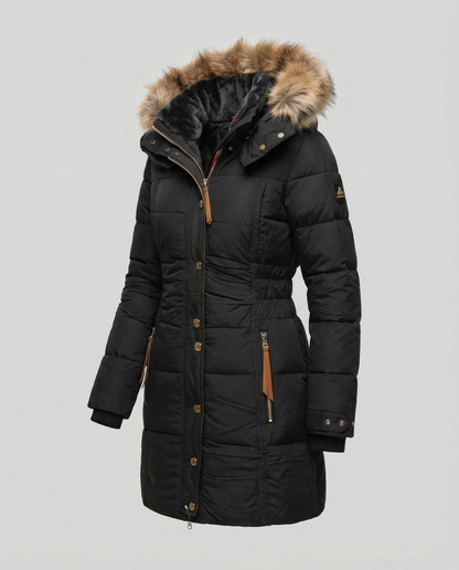 Parka Donna Imbottito Caldo Cappuccio Regolare