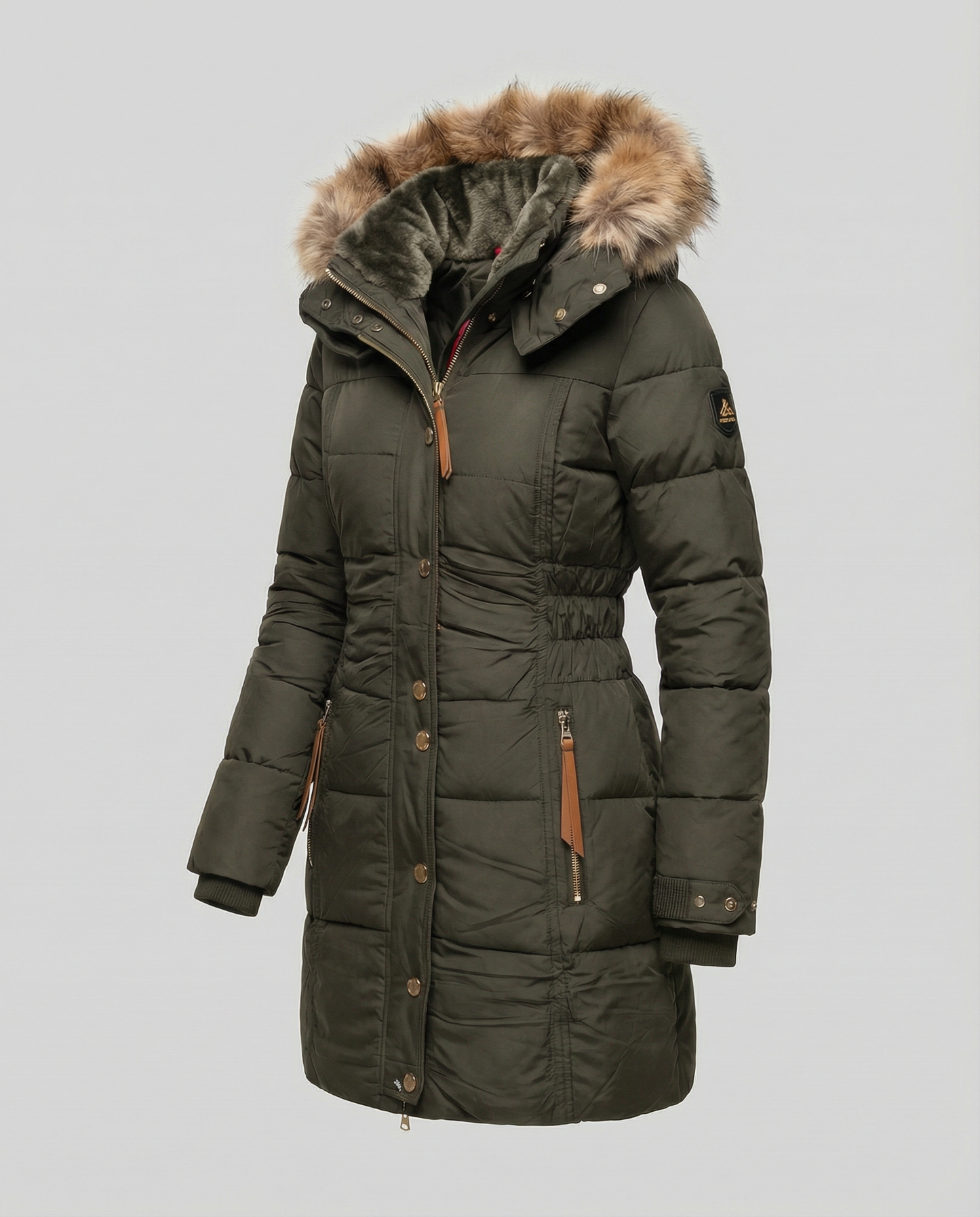 Parka Donna Imbottito Caldo Cappuccio Regolare