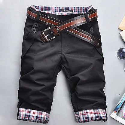 Shorts Donna con Cintura Tessuto a Quadri Vestibilità Regolare