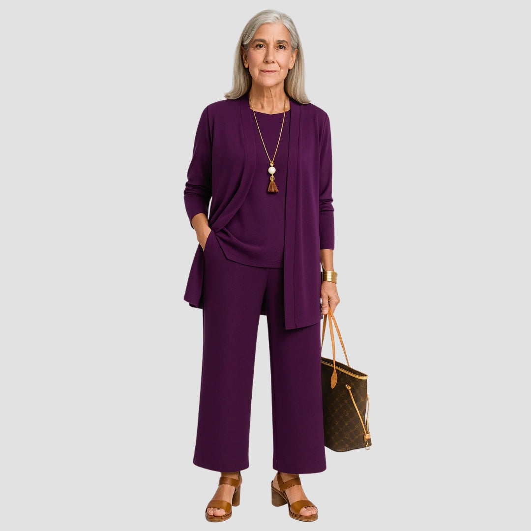 Completo Lounge Donna Tre Pezzi Stile Minimalista