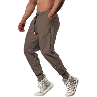 Pantaloni Jogging Uomo Fleece Leggero Cargo Taglio Tapered