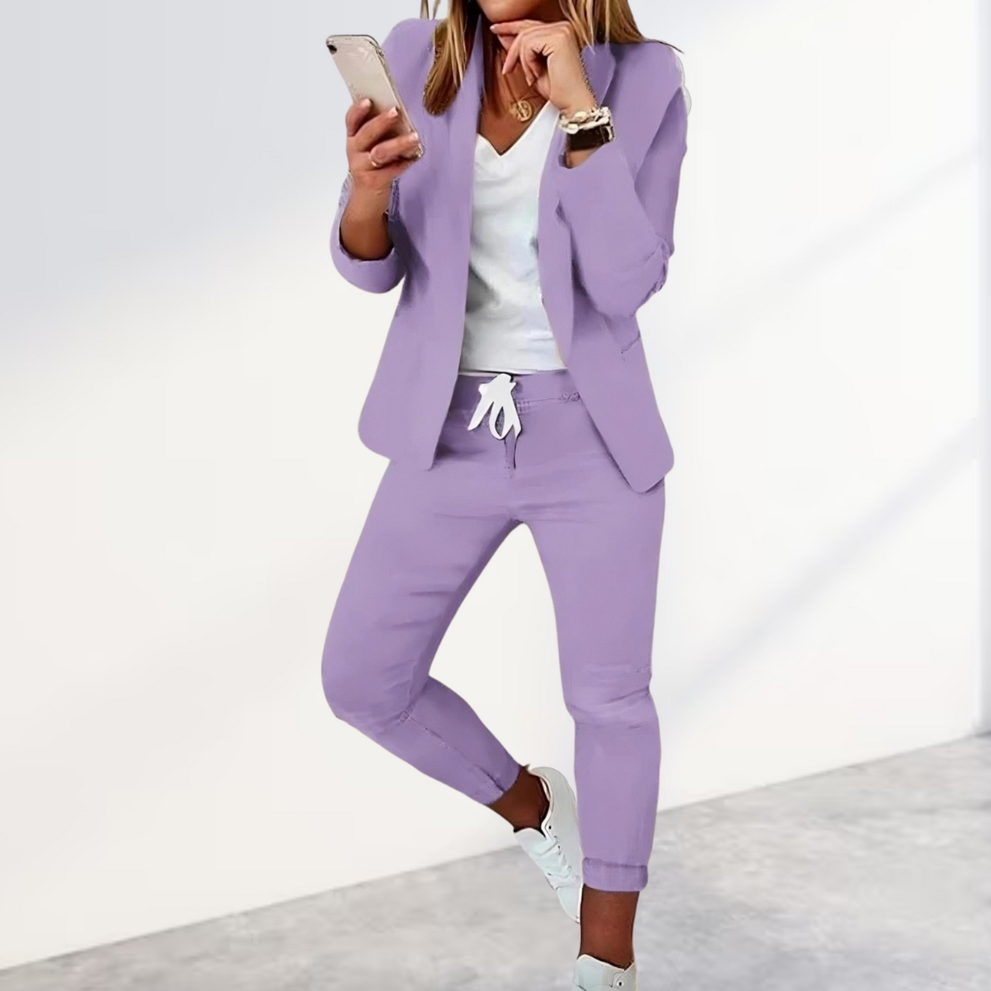 Completo Donna Blazer e Pantaloni Casual da Ufficio