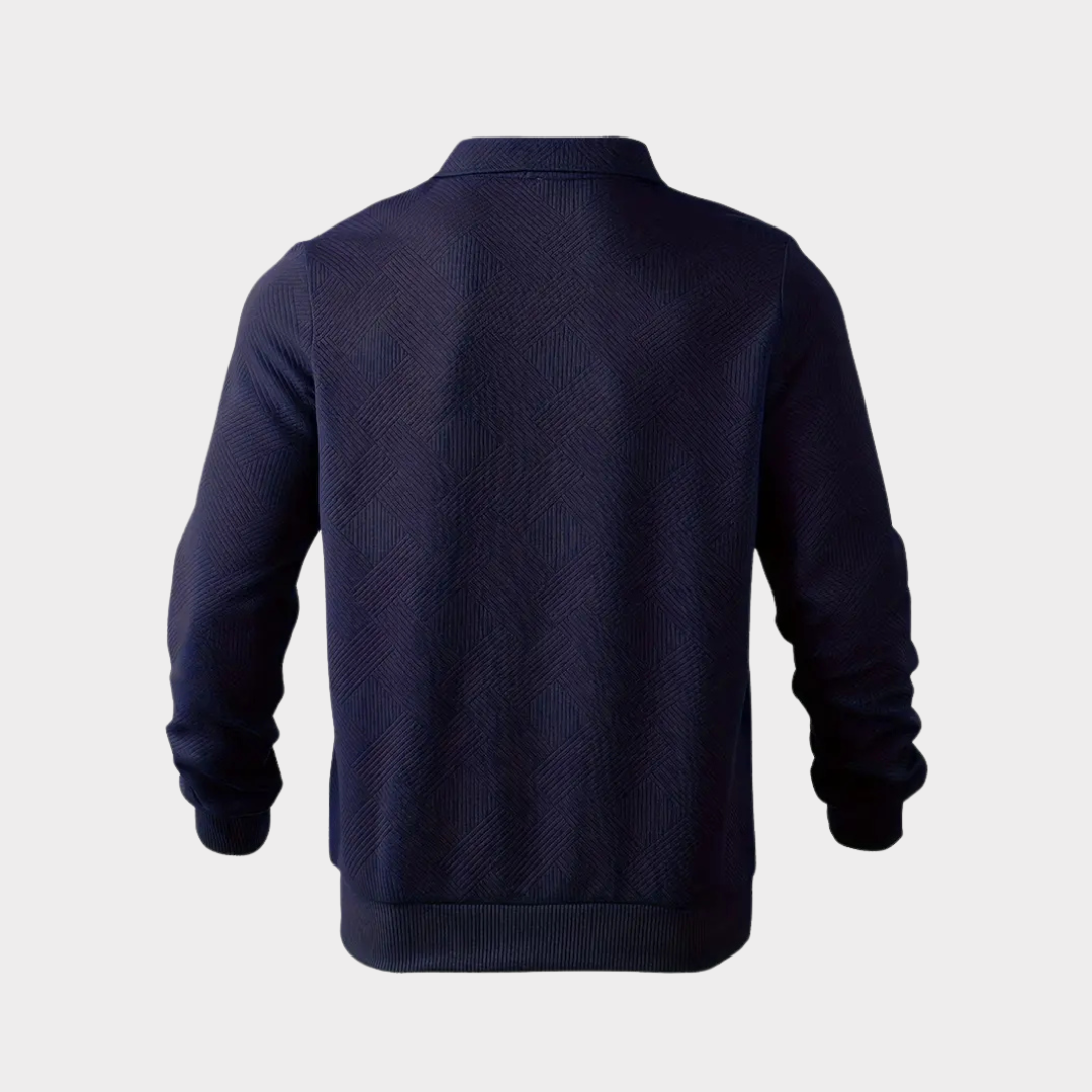 Maglione Uomo Collo Alto con Mezza Cerniera Stile Moderno