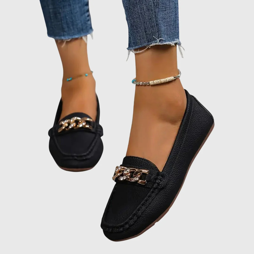 Mocassini Donna Slip-On Dettaglio Catena
