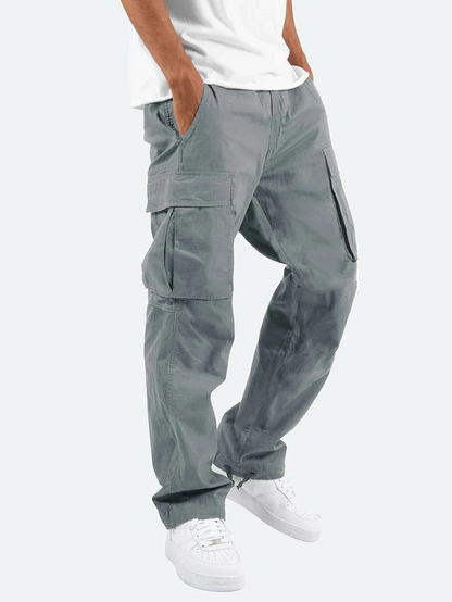 Pantaloni Cargo Uomo Lunghezza Regolare Casual