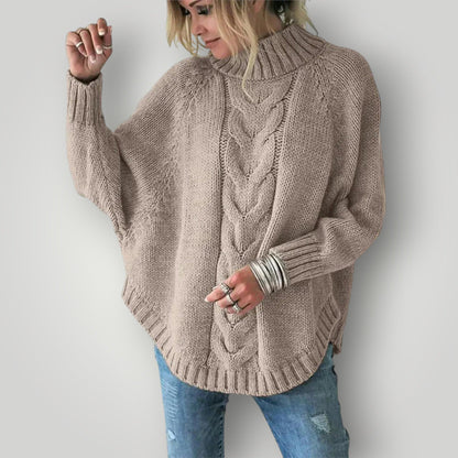 Maglione Donna in Maglia Collo Alto Casual Invernale